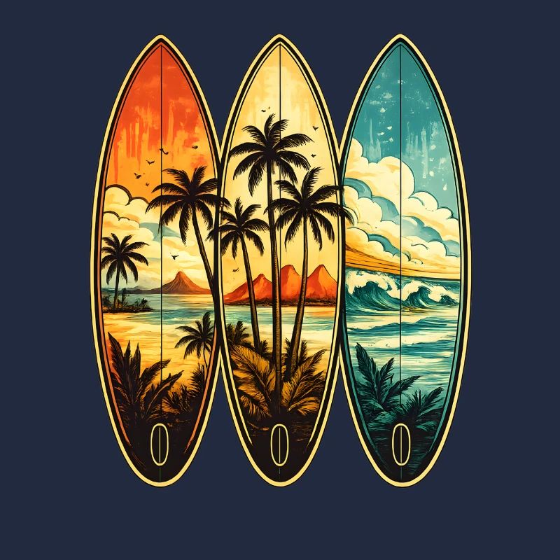Tropisches Surf-Triptychon