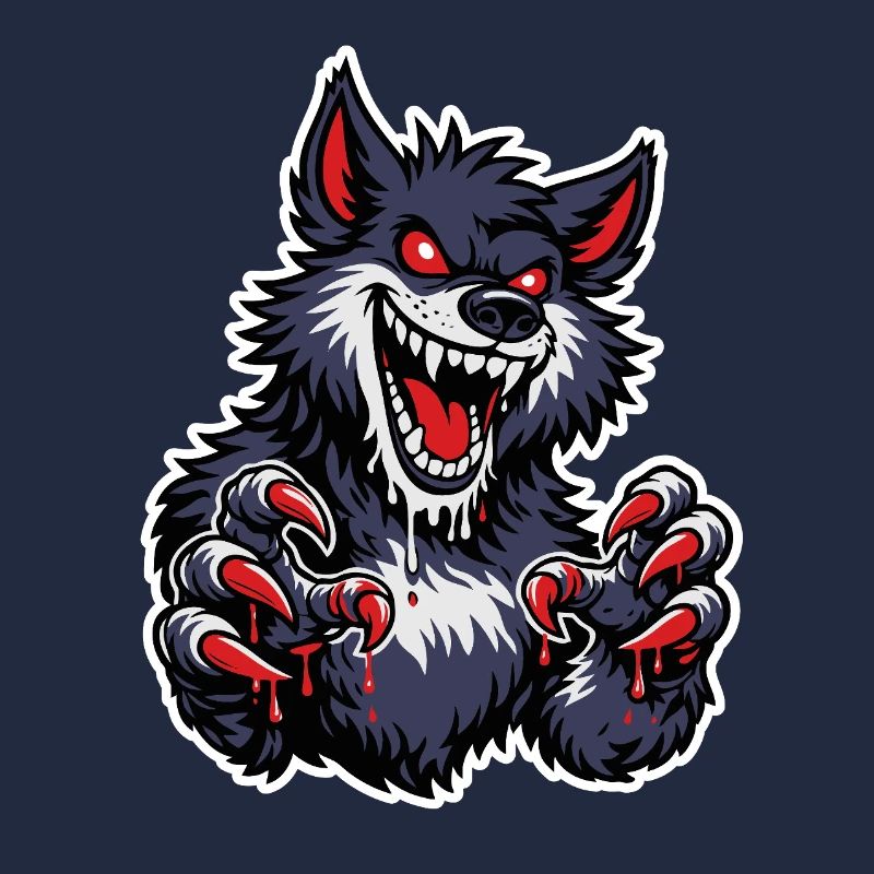 Werwolf mit roten Krallen