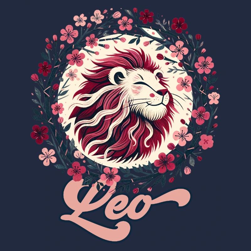 Floral Leo Circle
