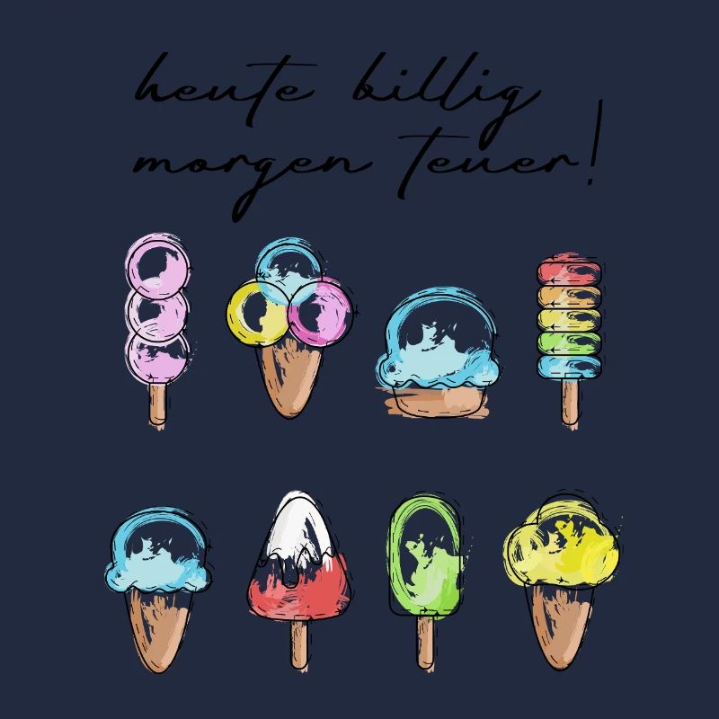 Farbige Eiskunst Eiscreme Motive