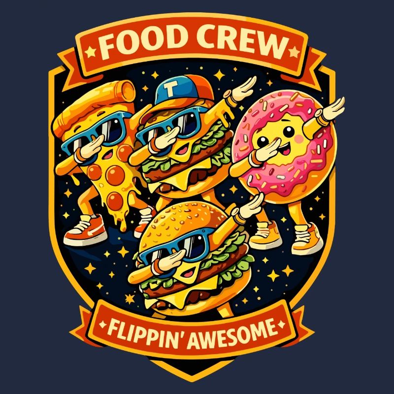 Badge de l’équipe de restauration rapide Flippin Awesome - Dabbing Dab