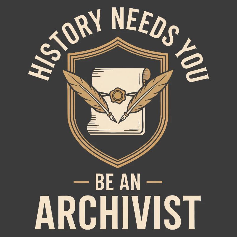 Blason d’archiviste avec insigne de plume