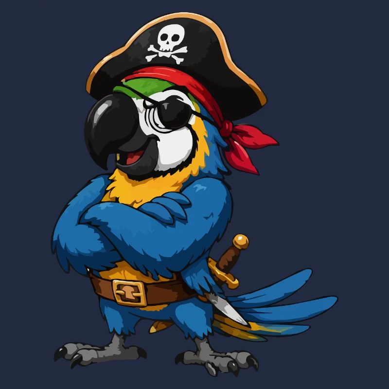 Oiseau pirate avec cache-œil
