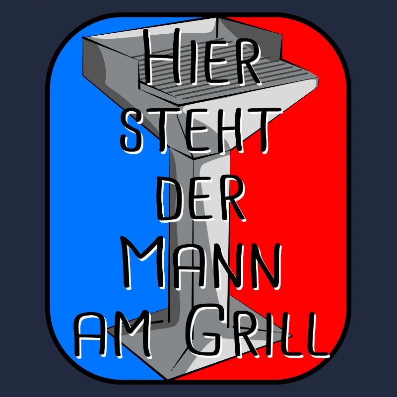 Hier Steht Der Mann Am Grill