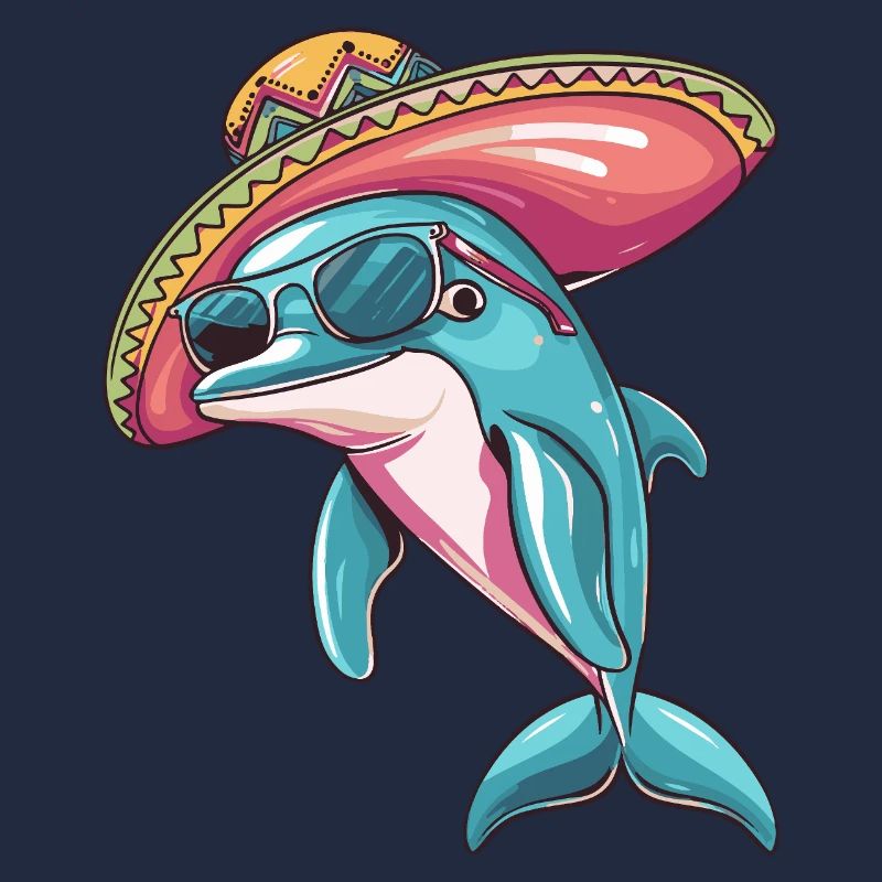 Dolphin Funny Sombrero