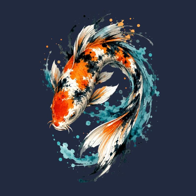 Aquarell Koi Splash
