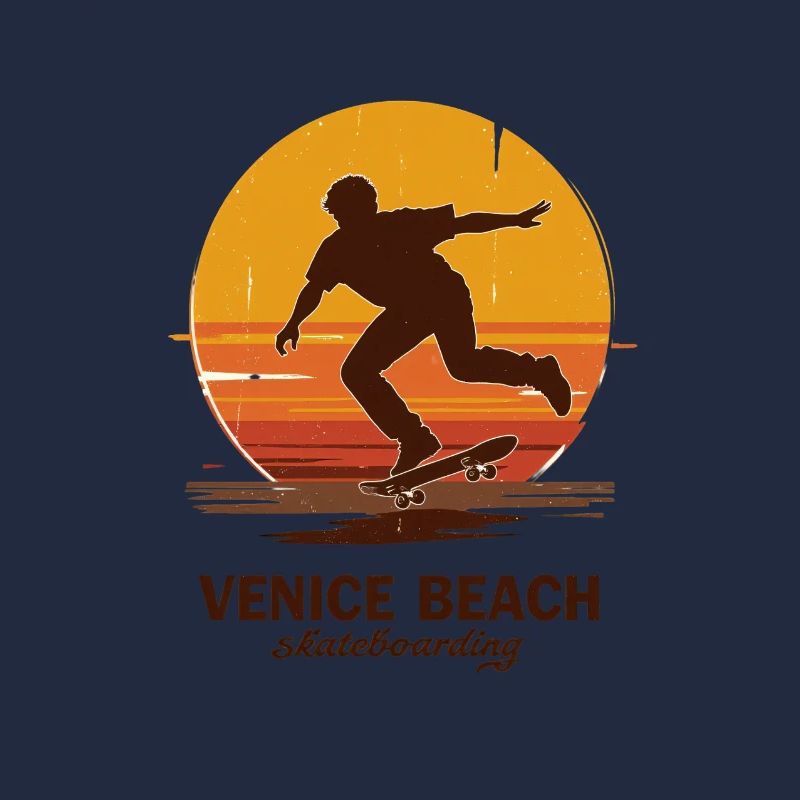 Venice Beach Sunset Skateboarder
