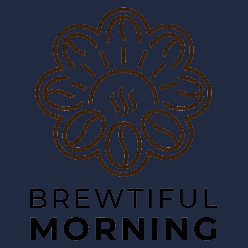 Brewtiful Morning - Kaffee Spruch Bohne Logo