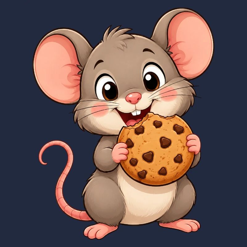 Drôles de petits biscuits mignons en forme de souris en forme de bonbons à grignoter
