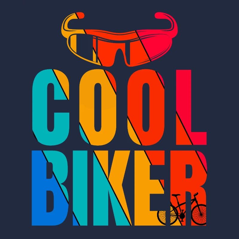 Graphique coloré de style vélo