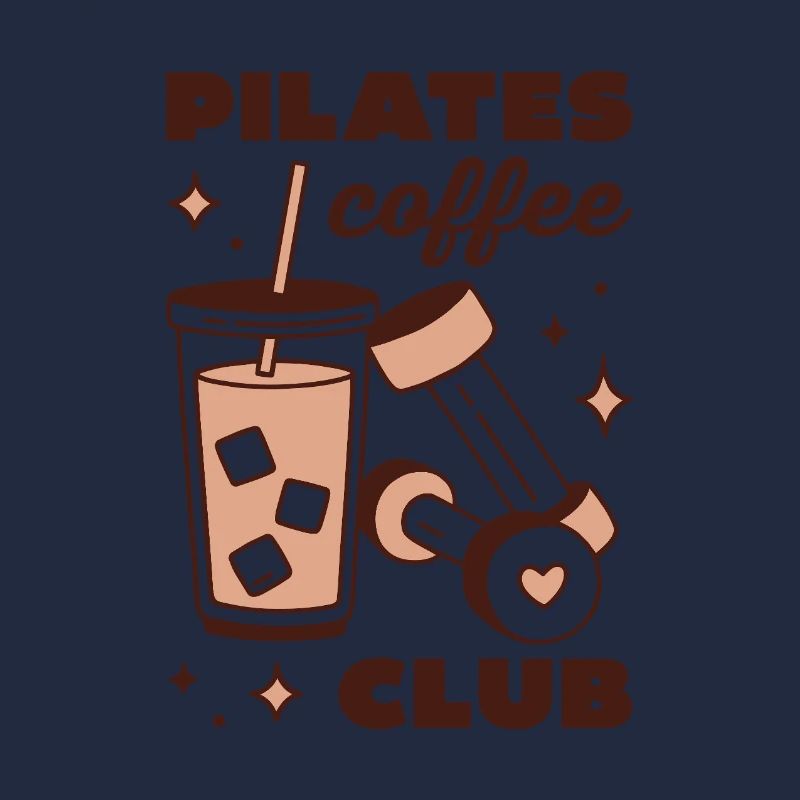 Pilates-Eiskaffee-Latte-Mädchen-Ästhetik