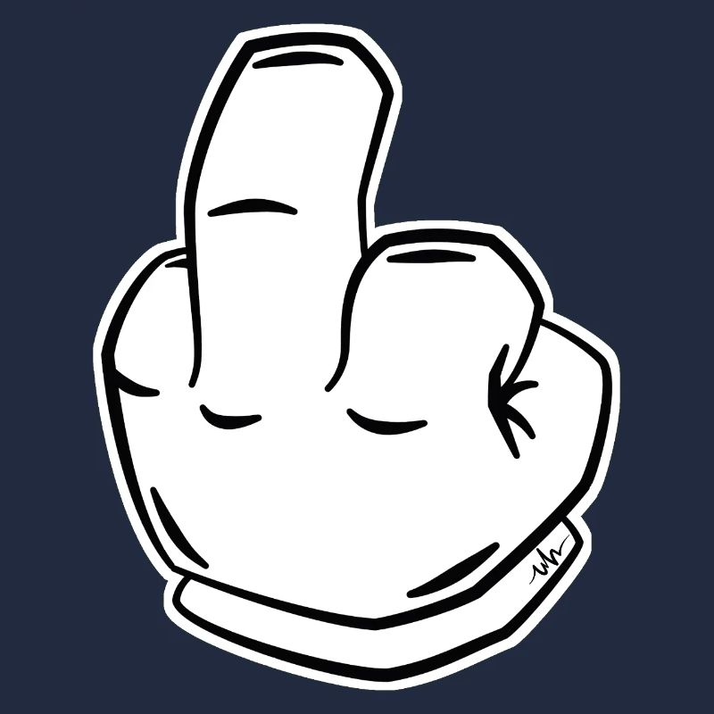 Frecher Mittelfinger Linienstil
