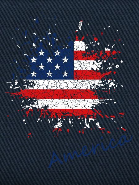 Amerika Flagge Spritzkunst Print