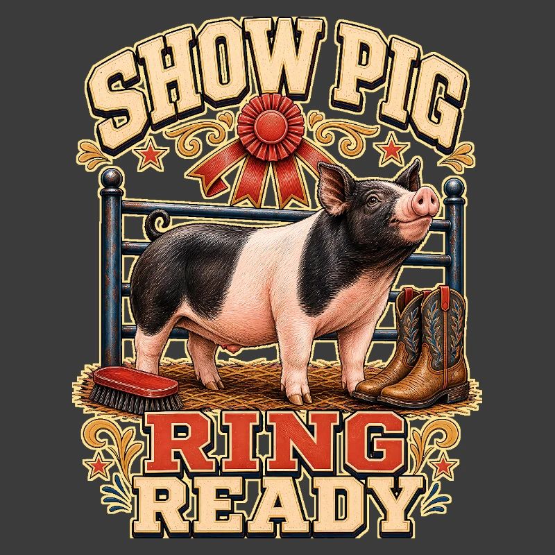 BAGUE DE COCHON DE CONCOURS PRÊTE