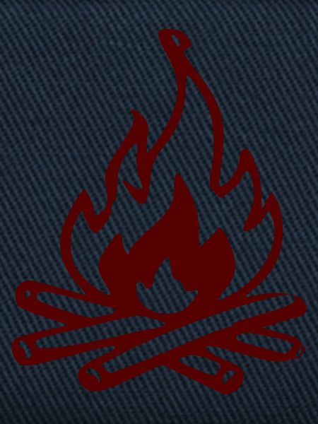 Lagerfeuer Silhouette Rot