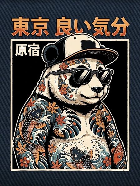 Japanischer Pandabär Mit Tattoos