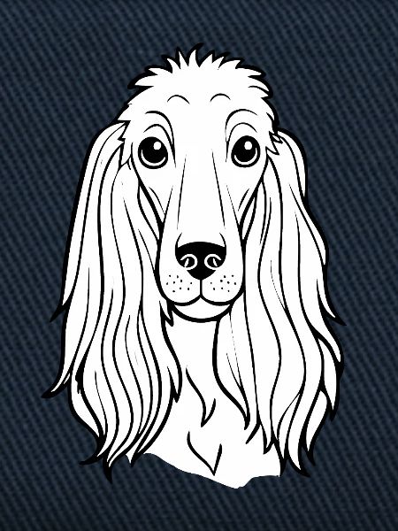 Windhund (Comic-Porträt/ Schwarzweiß)