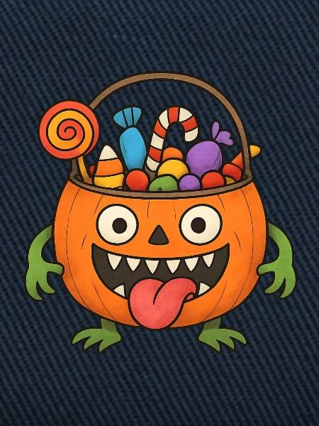 Halloween Suessigkeiten Eimer Monster