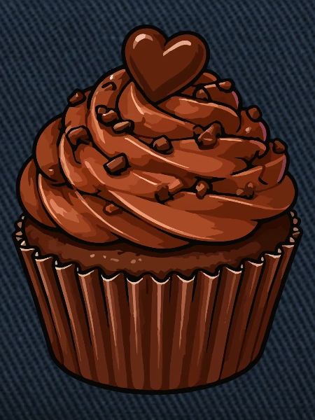 Schoko Cupcake Herzmotiv