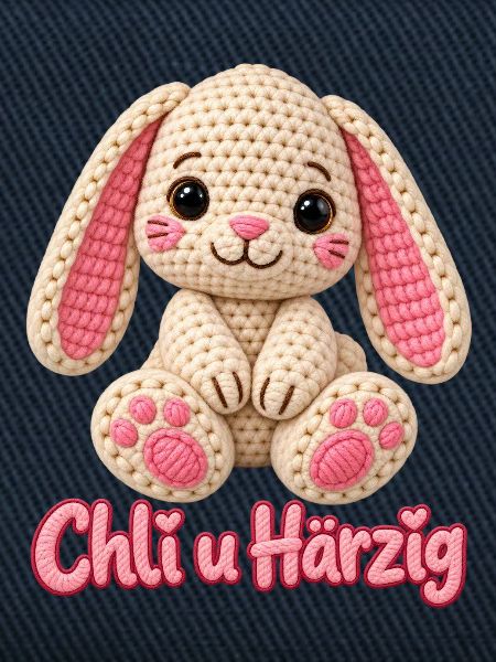 Häkelhase mit Herzchen