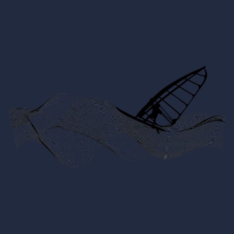 Windsurfer on wave structure