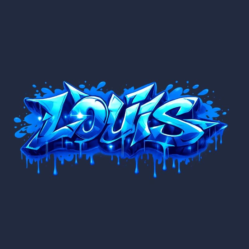 Graffiti LOUIS Name Gift Ideal Printable