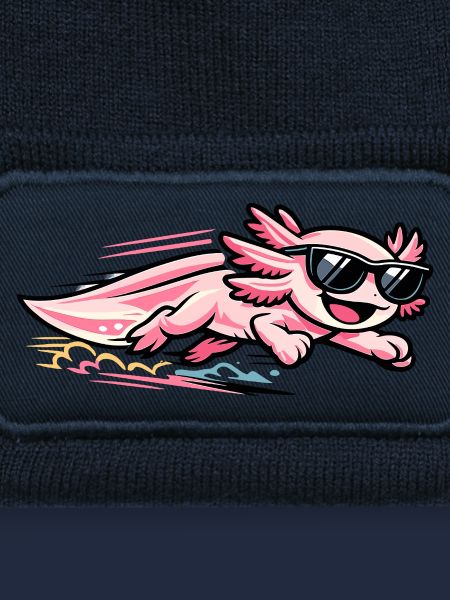 Pink Axolotl with Sunglasses