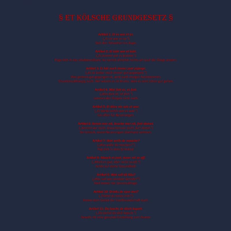Et Kölsche Basic Law - Et Kölsche Basic Law