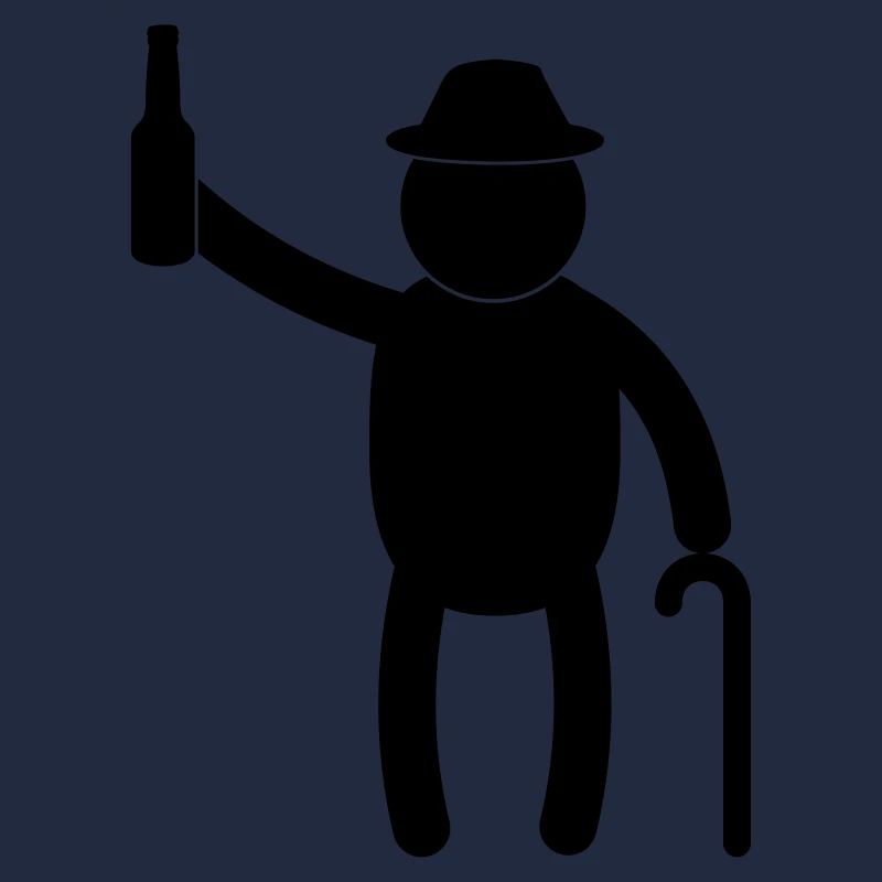 Old man drinking Beer