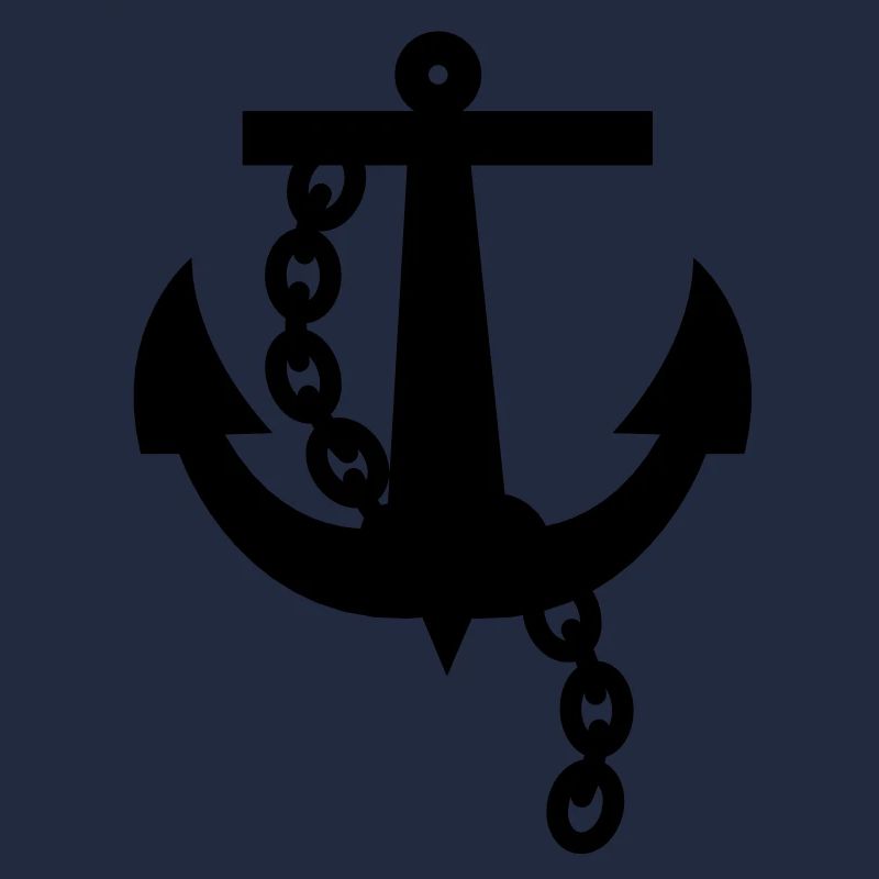 anchor navy simple black rockabilly design