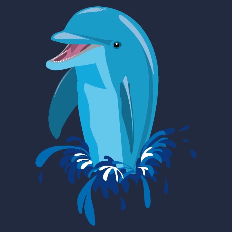 Laughing dolphin blue