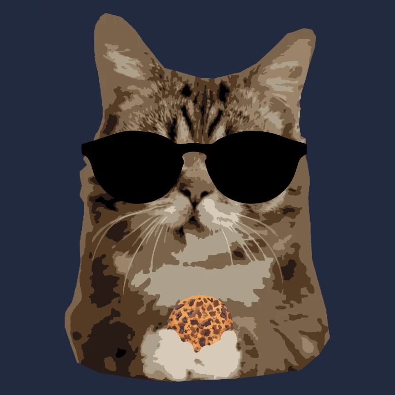 Katze Keks Sonnbrille - chillen