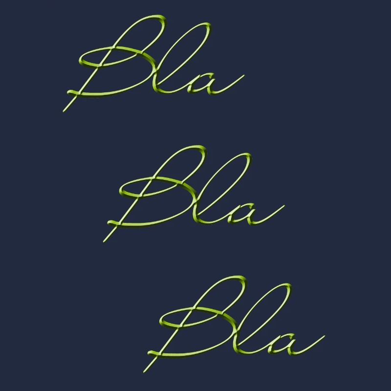 Bla Bla Dreifach Grüner Script