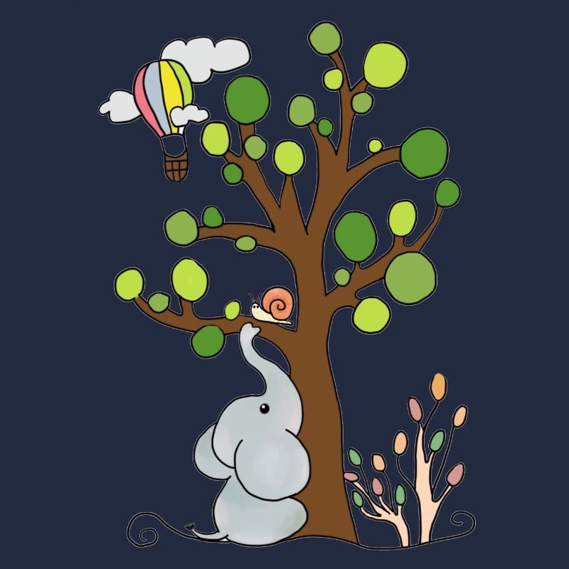 Elephant under the tree