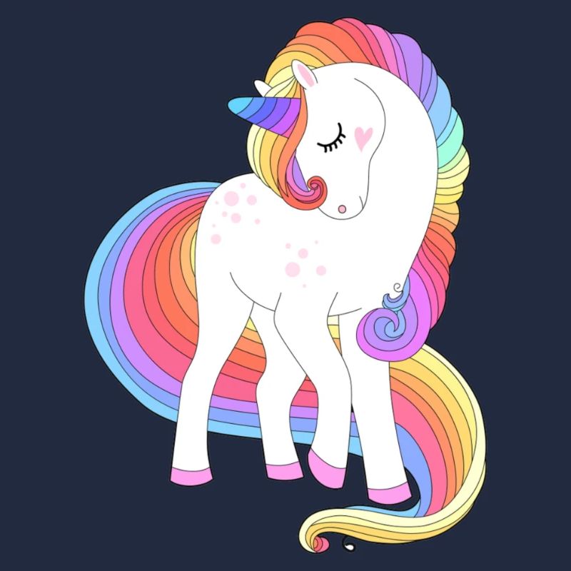 Verzaubertes Regenbogenmähnen-Einhorn