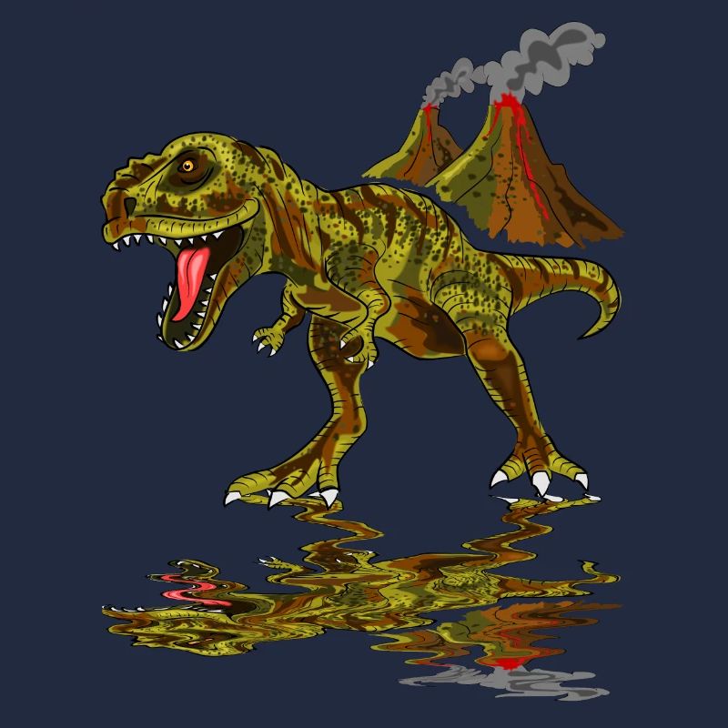 Dinosaurier Vulkan