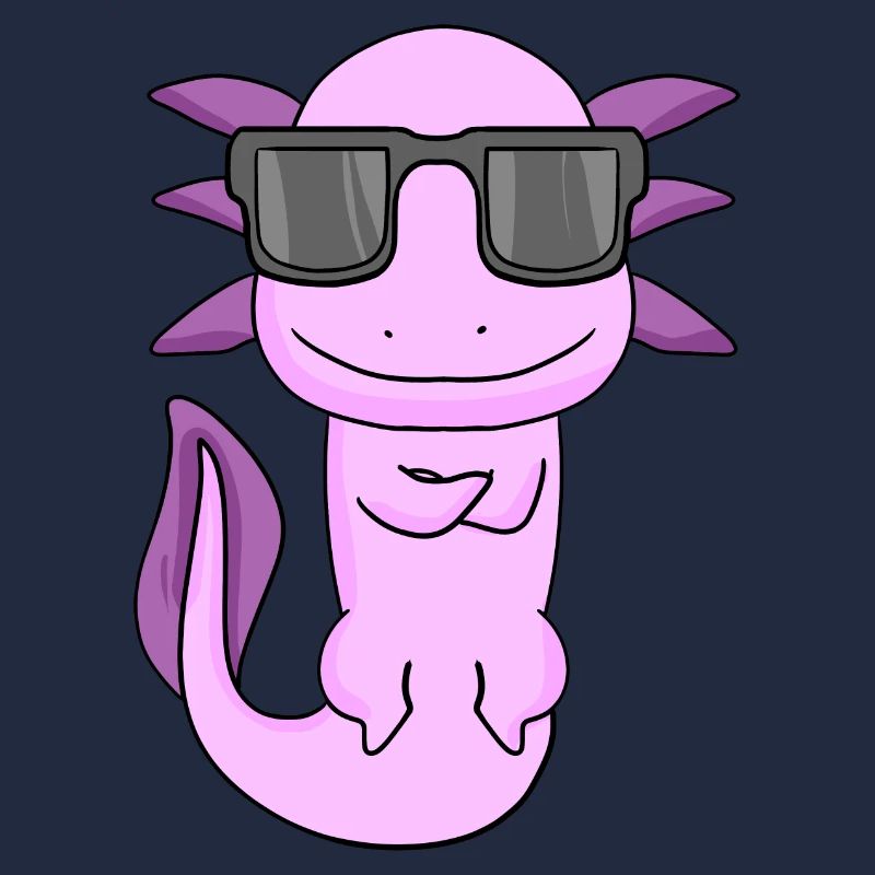Axolotl avec lunettes de soleil