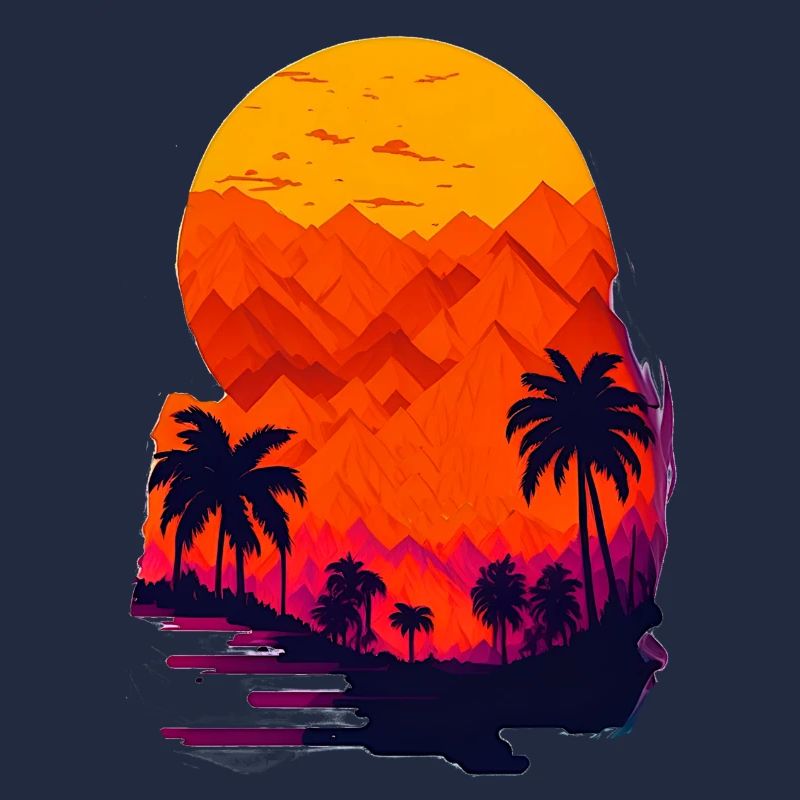Coucher de soleil dans le désert