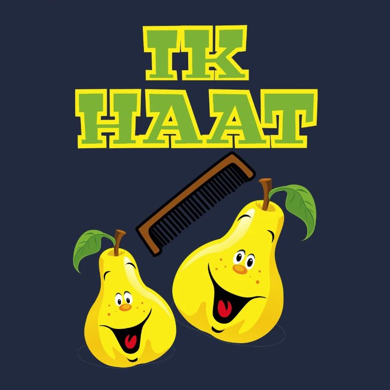 I hate camping. Image of comb and pears *