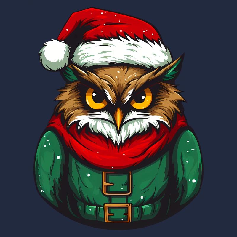 Weihnachtseule im Grünpullover
