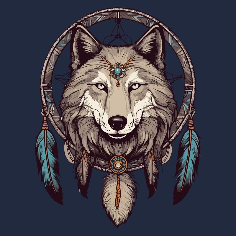 Traumfänger mit Wolf