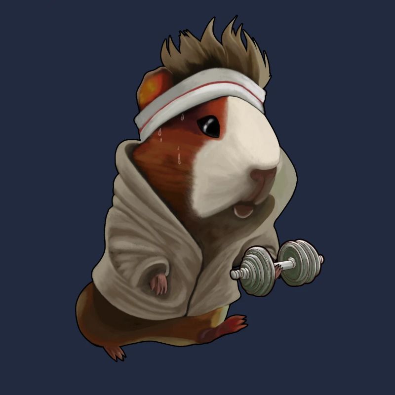 Design sportif de cochon d’Inde – Drôle et mignon