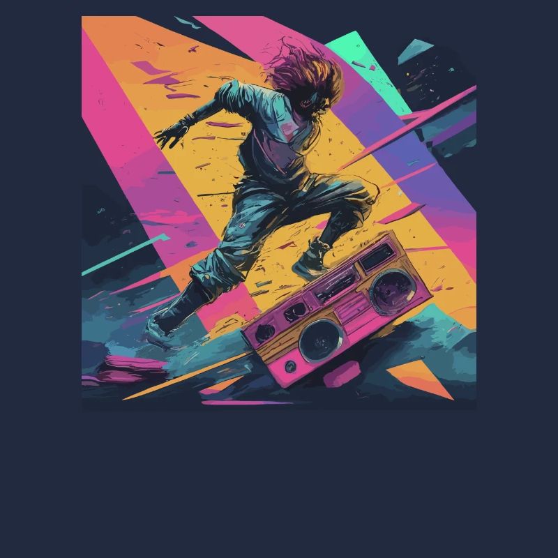 Ambiance de danse urbaine avec explosion de couleurs