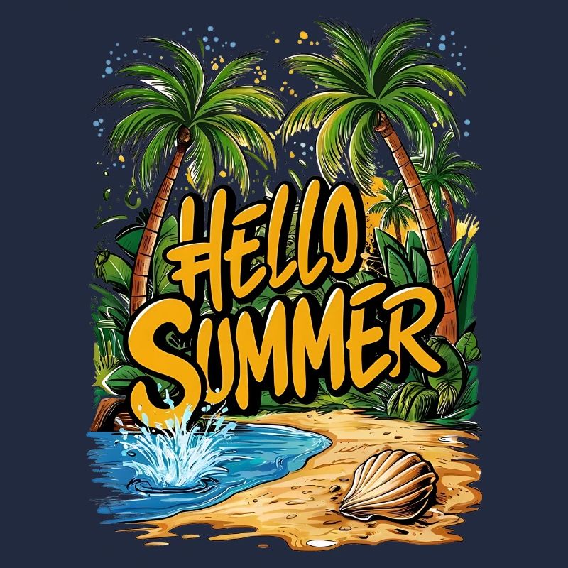 Summer tropical beach scene
