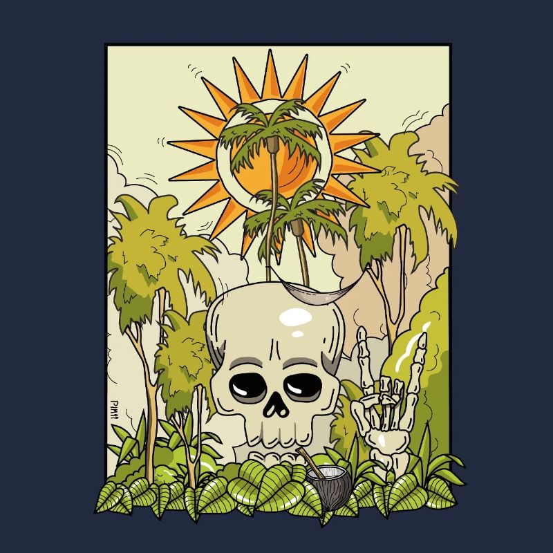 Vulkanischer Totenkopf mit Sonnenkranz