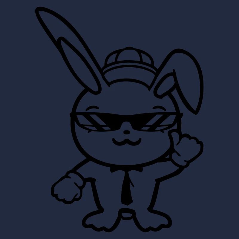 Bunny Sunglasses Cappy Tie Cool Hat Comic