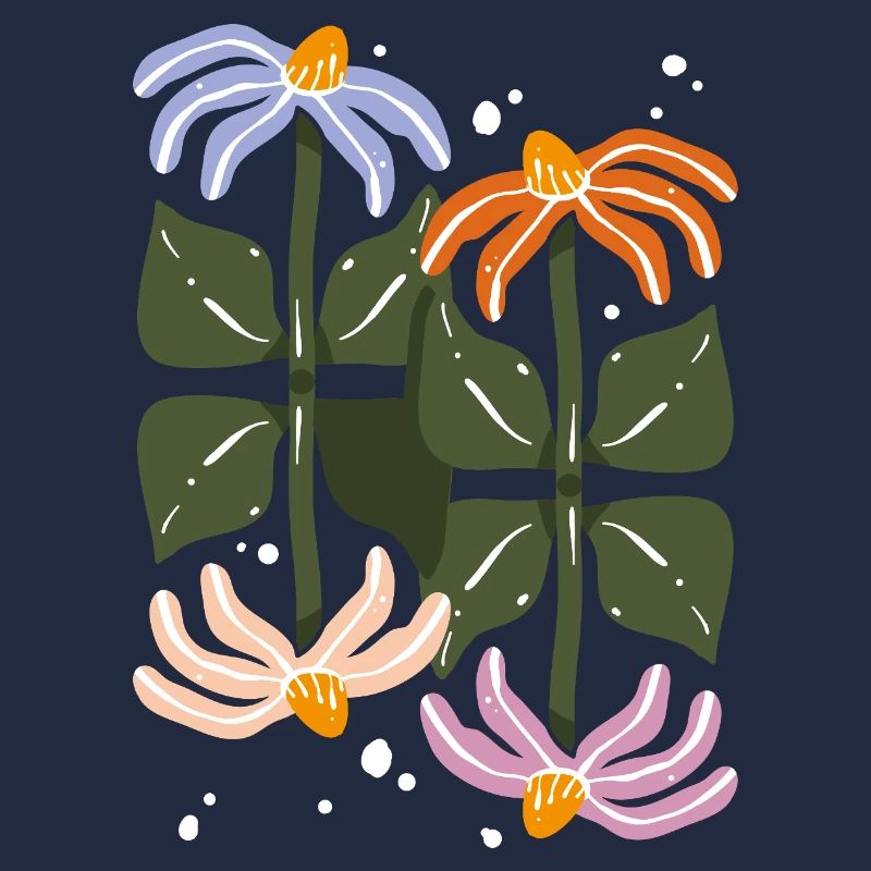 Vierblüten-Illustration