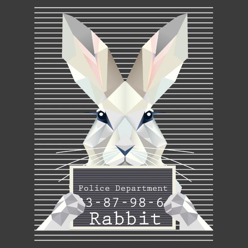 Rabbit Mugshot – Bunny Humor in Geometry