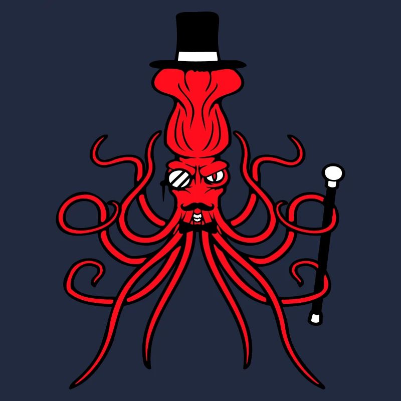 Kraken Mr. Sir Top Hat Monocle Glasses Empire