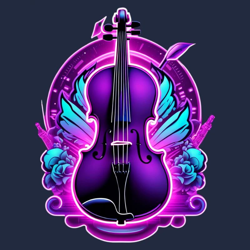 Violine in Neonfarben